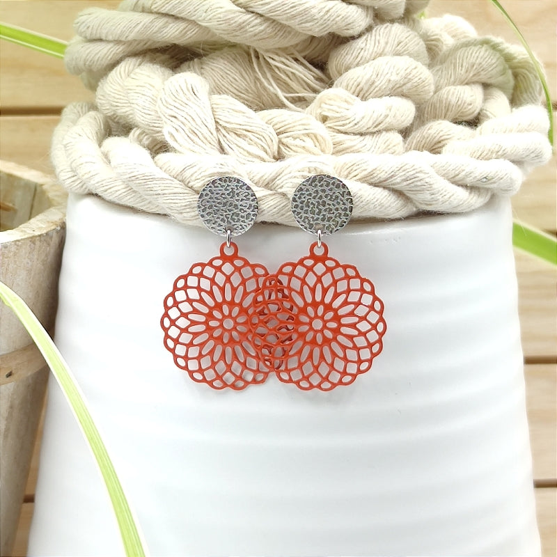 Trachten Ohrring Daisy Orange