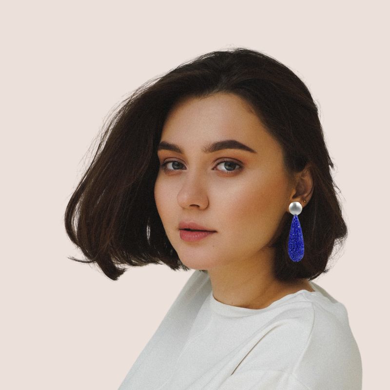 Ohrring Clara blau