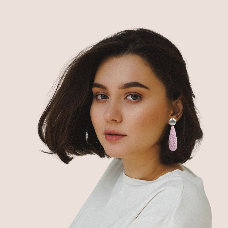 Ohrring Clara flieder