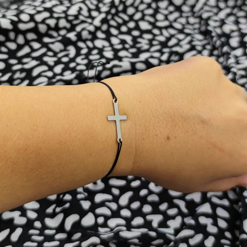 Kreuz Armband fein Wasserfest