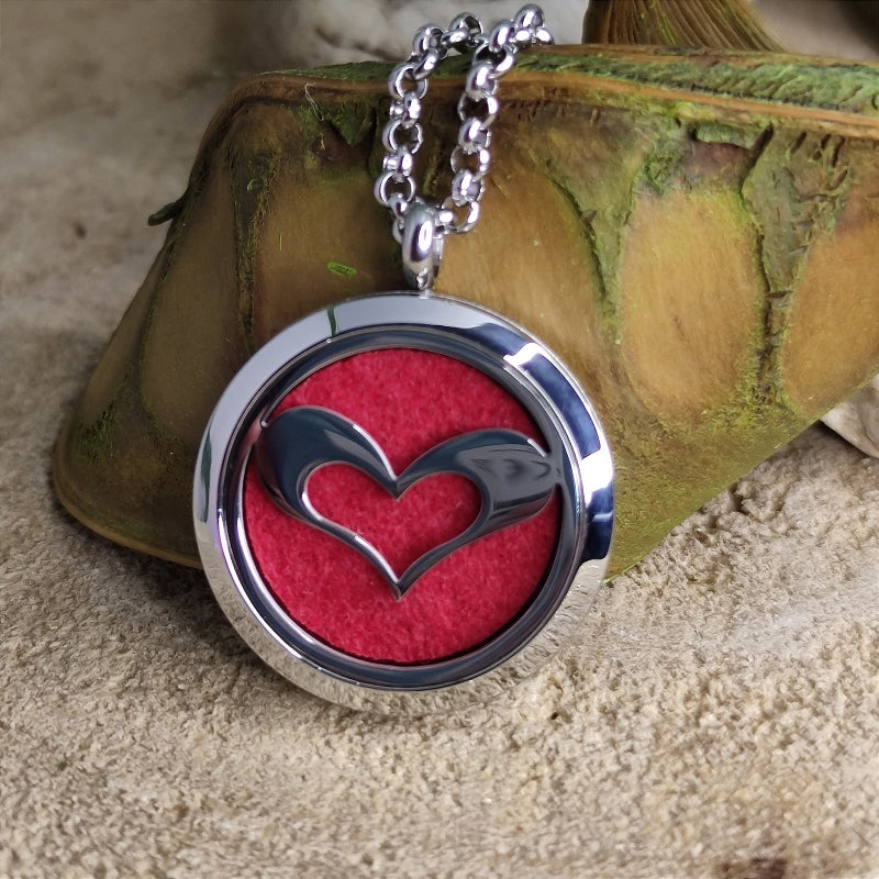 Herz & Halskette ca. 86 cm lang + 80Wechselfarben