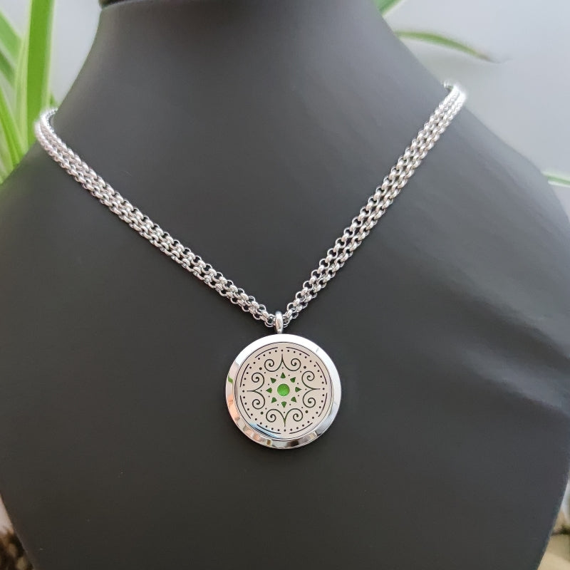 Herz in Herz Anhänger & Halskette ca. 86 cm lang + 8 Wechselfarben