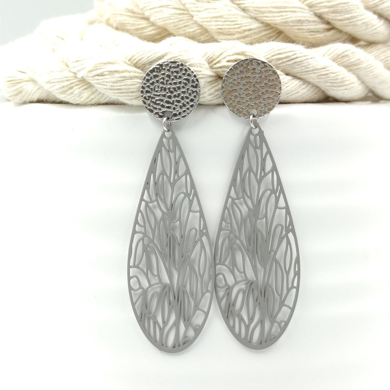 Ohrring Larissa Light Grey / hell grau