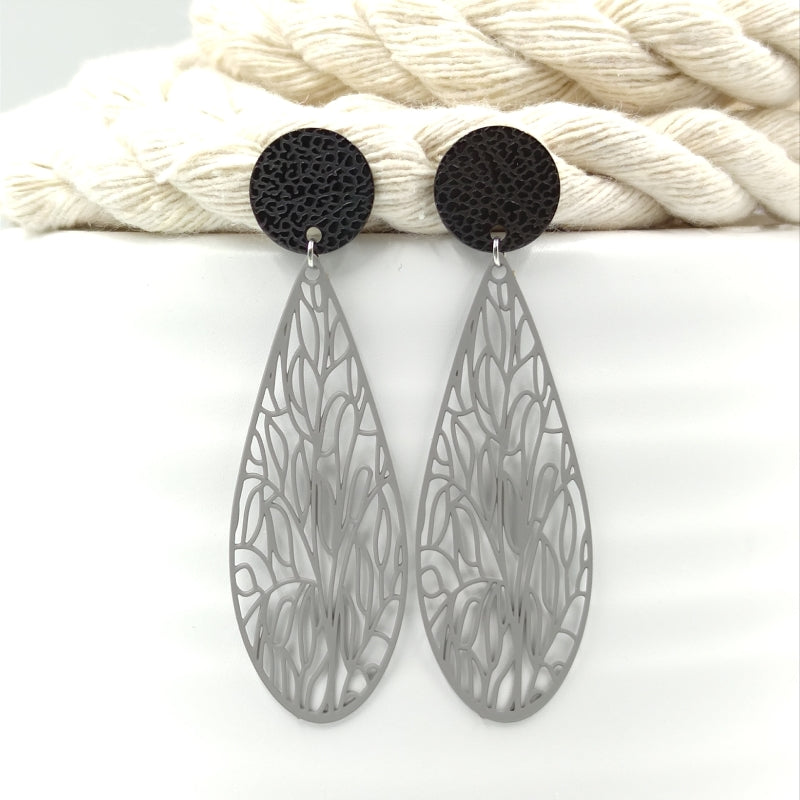 Ohrring Larissa Light Grey / hell grau