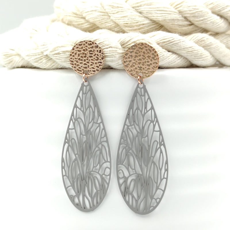 Ohrring Larissa Light Grey / hell grau
