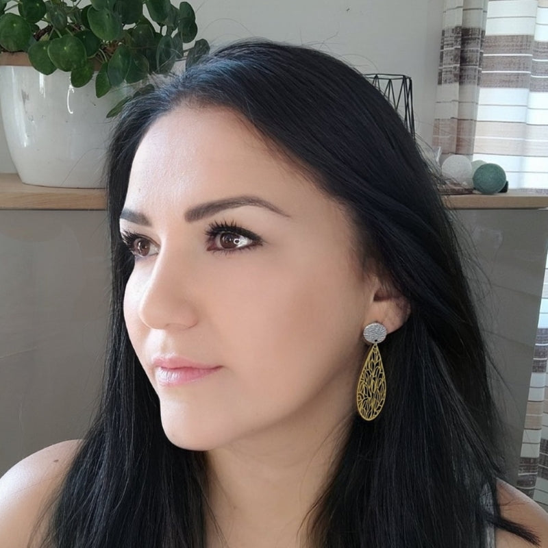Ohrring Larissa Senf grün