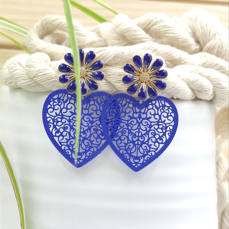 Ohrring Rosalie blau