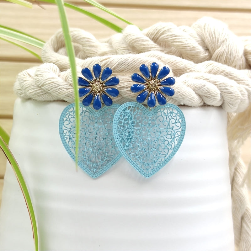 Ohrring Rosalie hell blau