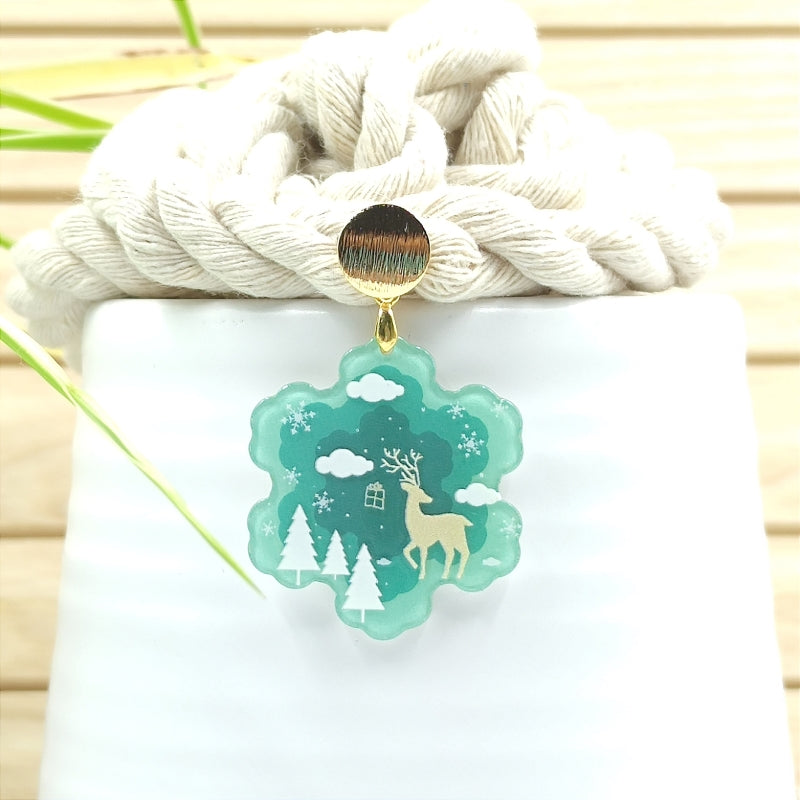 Ohrring Schneeflocke