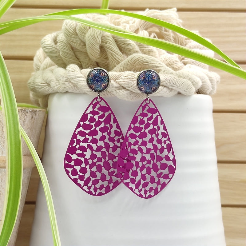 Ohrring Amber Fuchsia - Pink