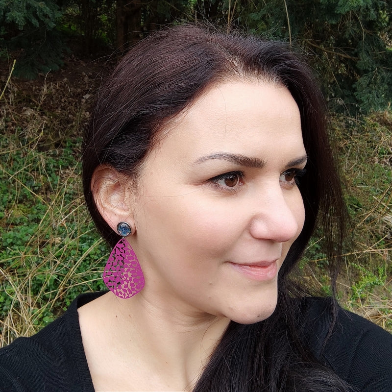 Ohrring Amber Fuchsia - Pink