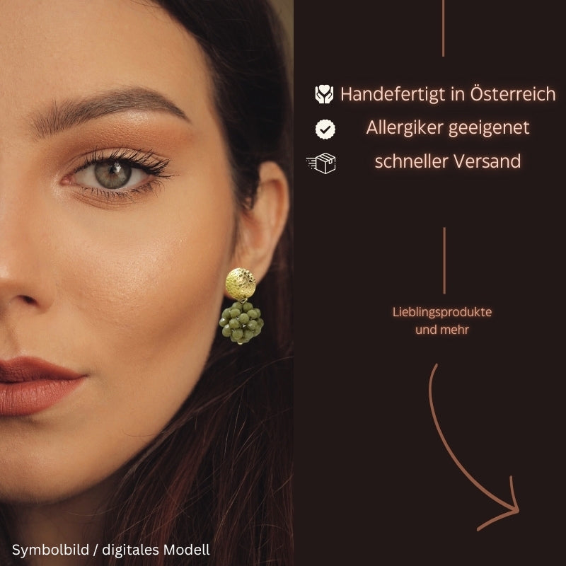Ohrring Luisa olive grün